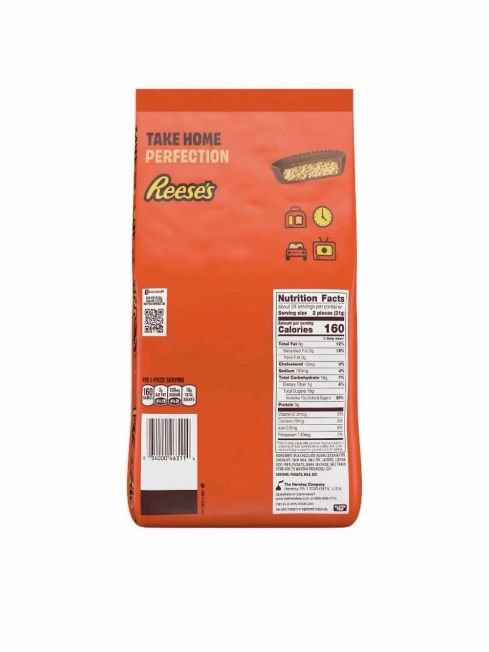 Orange Peanut Butter Cups Party Snack Size Pack